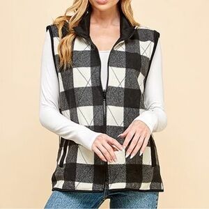 SPLA Buffalo Plaid Wool Vest